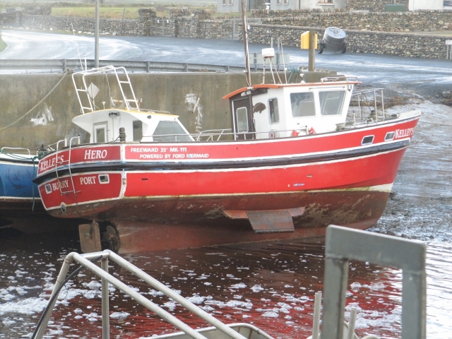 Kelly's Hero waiting for high tide.